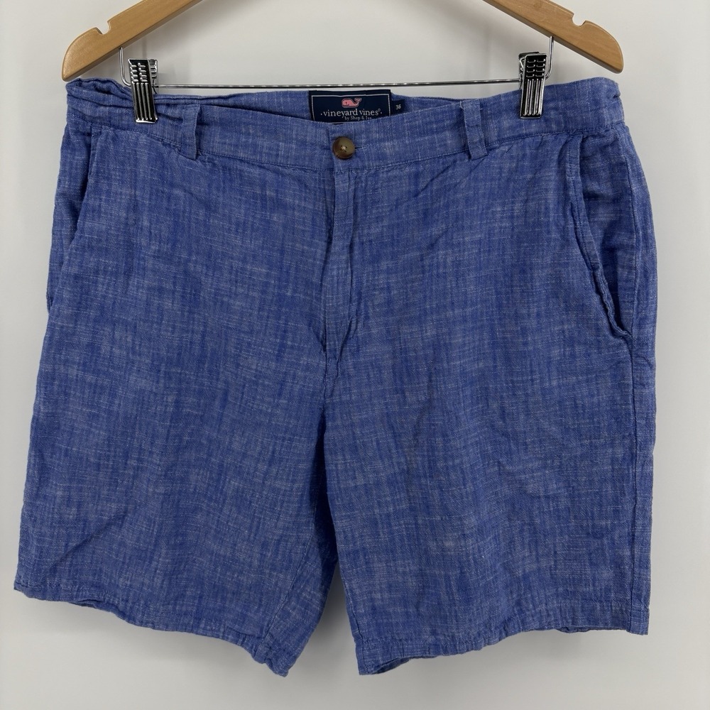 Vineyard Vines Performance Breaker Shorts Mens 36 Comfort Stretch Golf Blue